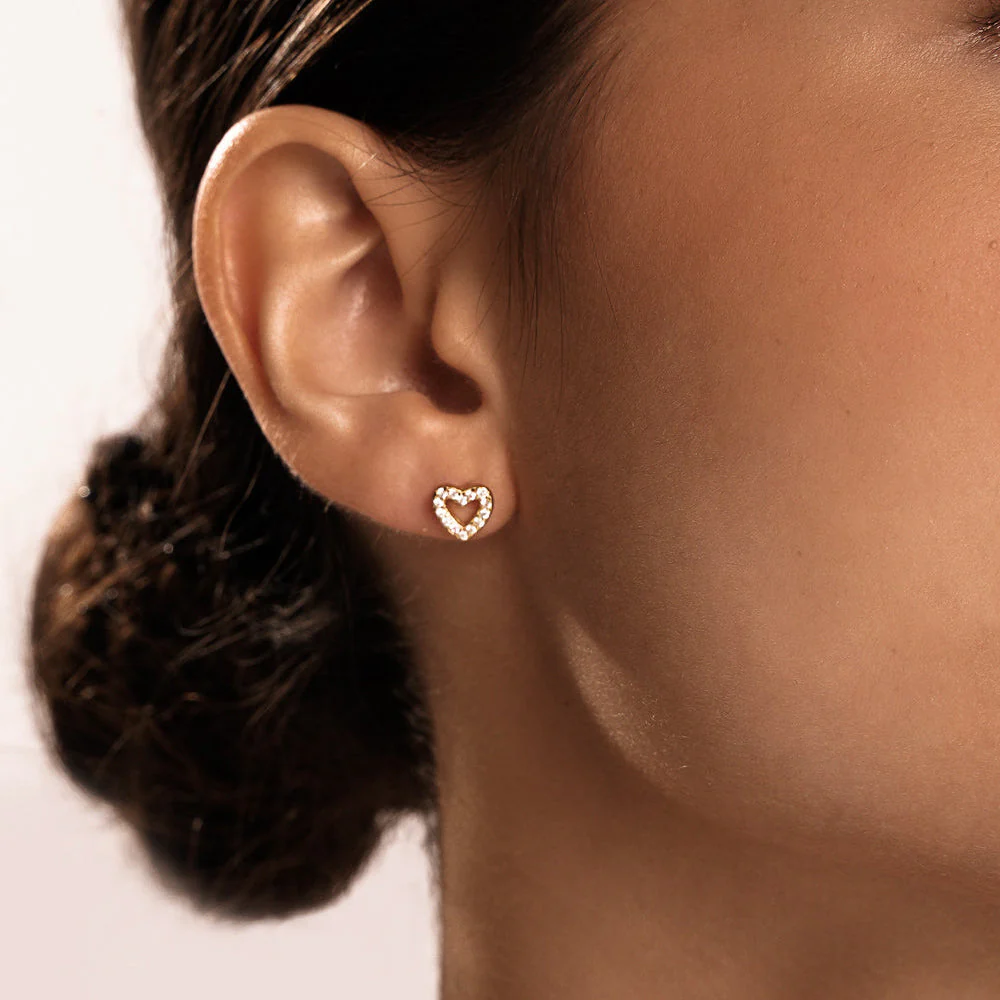 Alma Charm Necklace & Alma Studs Set Gold - Image 6