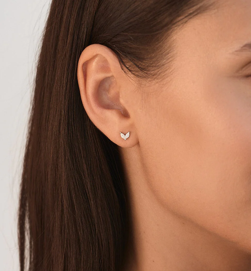 Cherish Wings Stud Earring in Silver - Image 5