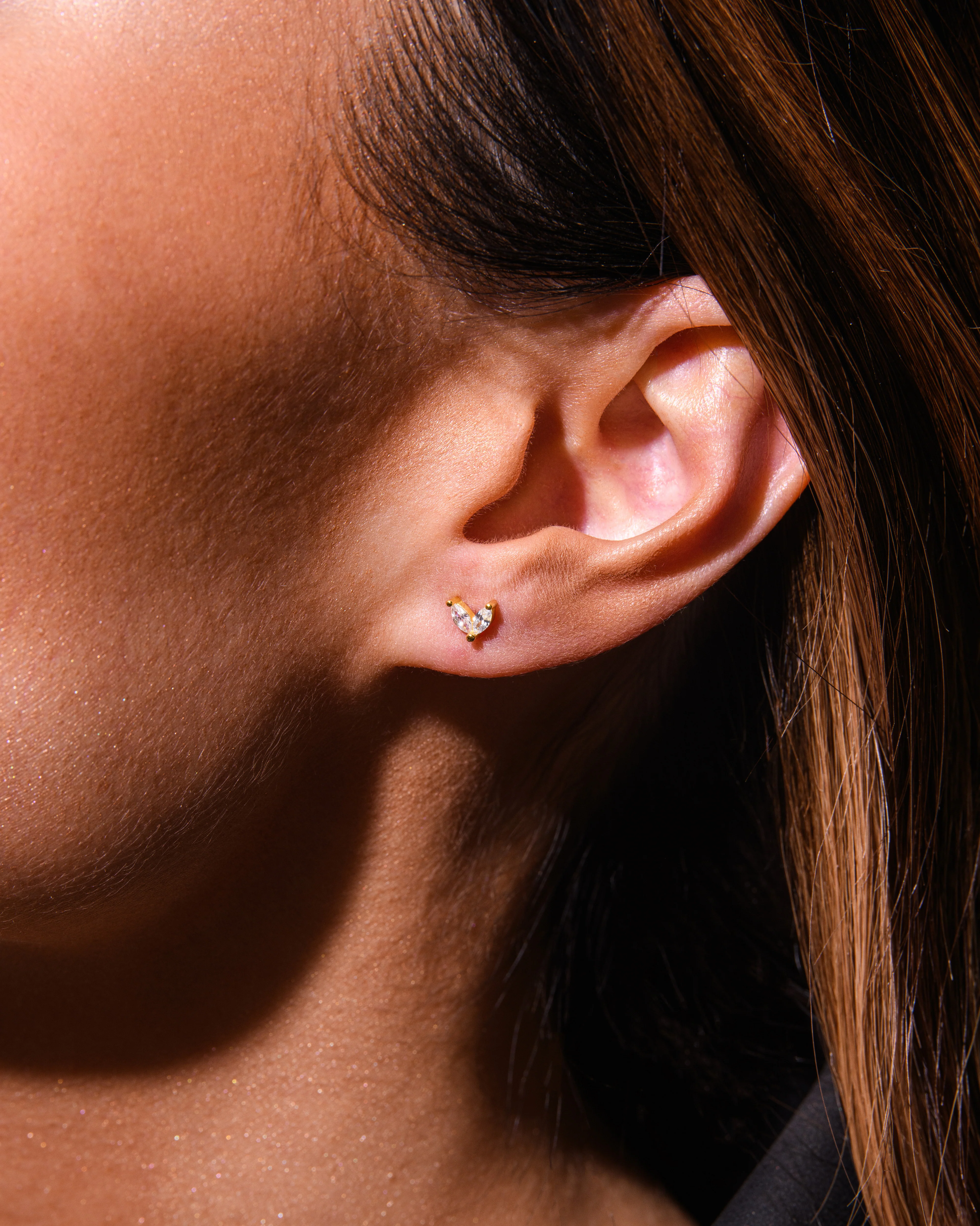 Cherish Wings Stud Earring in Silver - Image 3