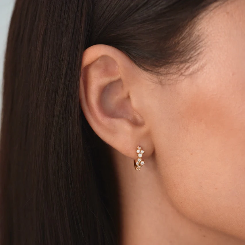 Crystal Infinity Hoop Earrings Gold - Image 5