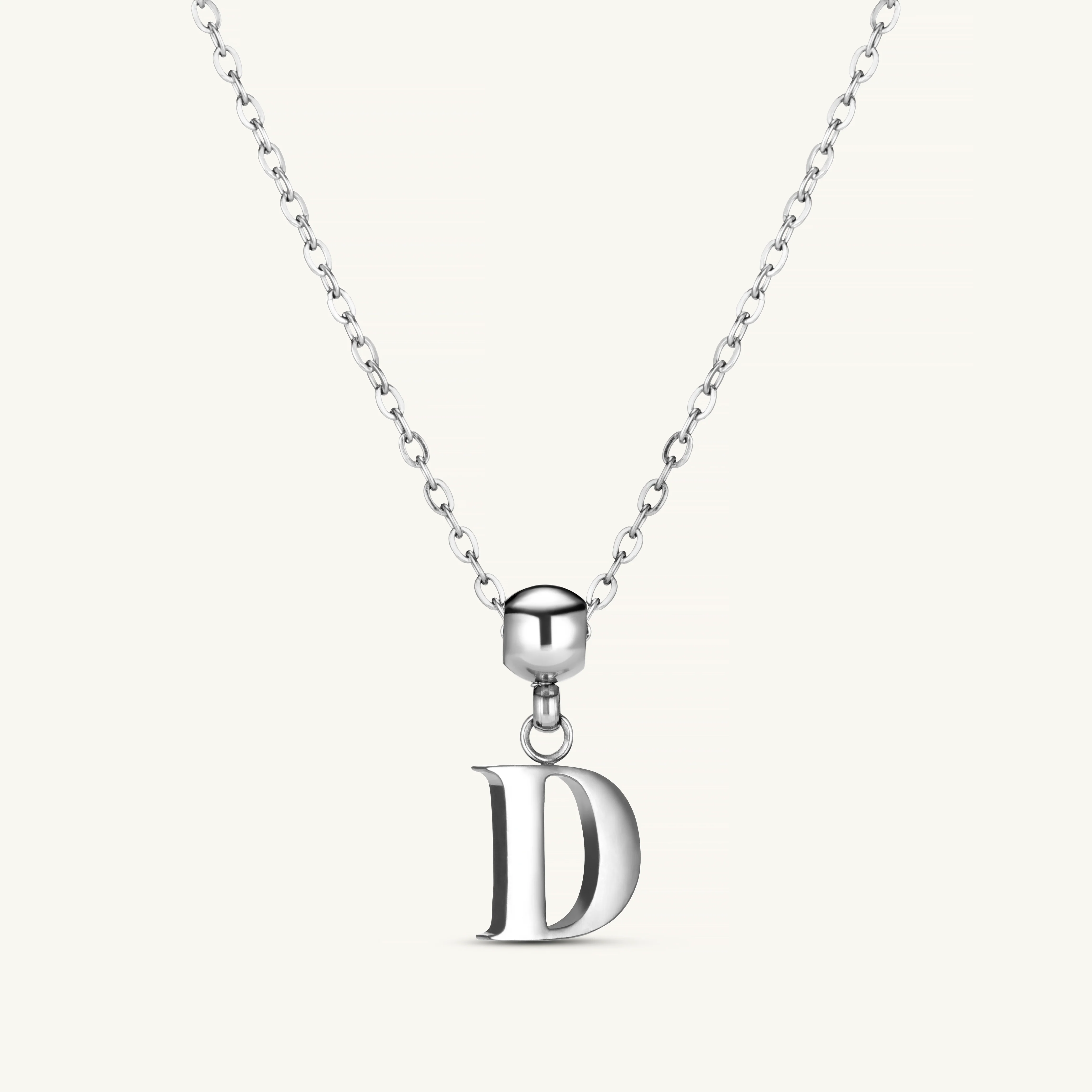 D Classic Initial Charm Silver - Image 3