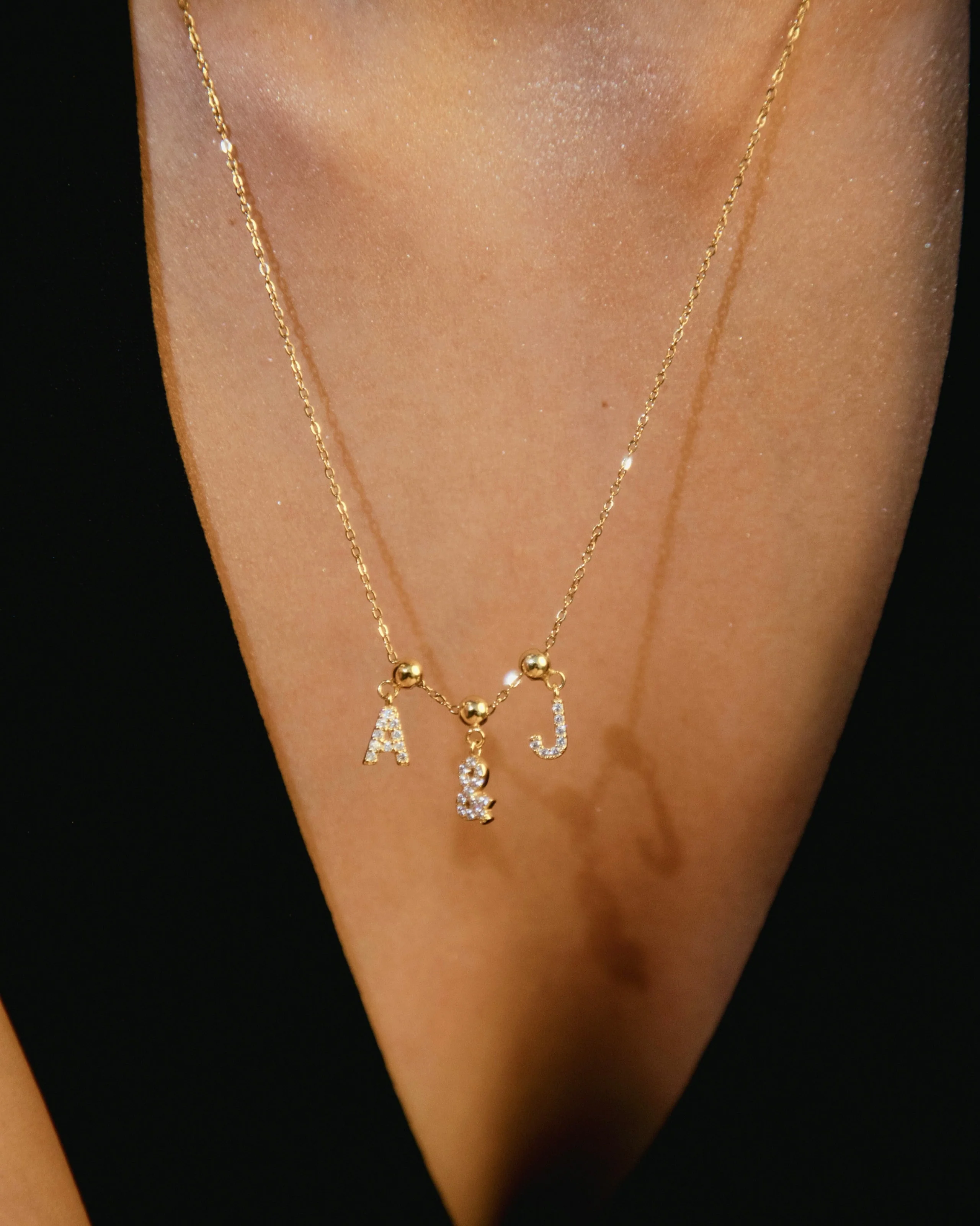 A Diamond Initial Charm Gold - Image 5