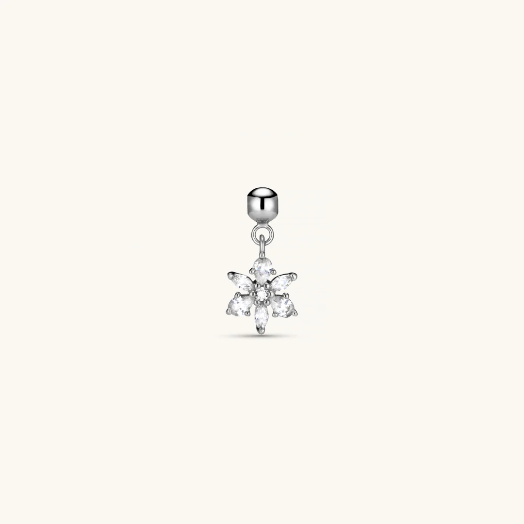 Flora Charm Silver