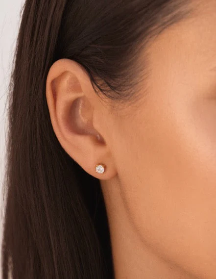 Diamond Stud Earring in Gold - Image 5