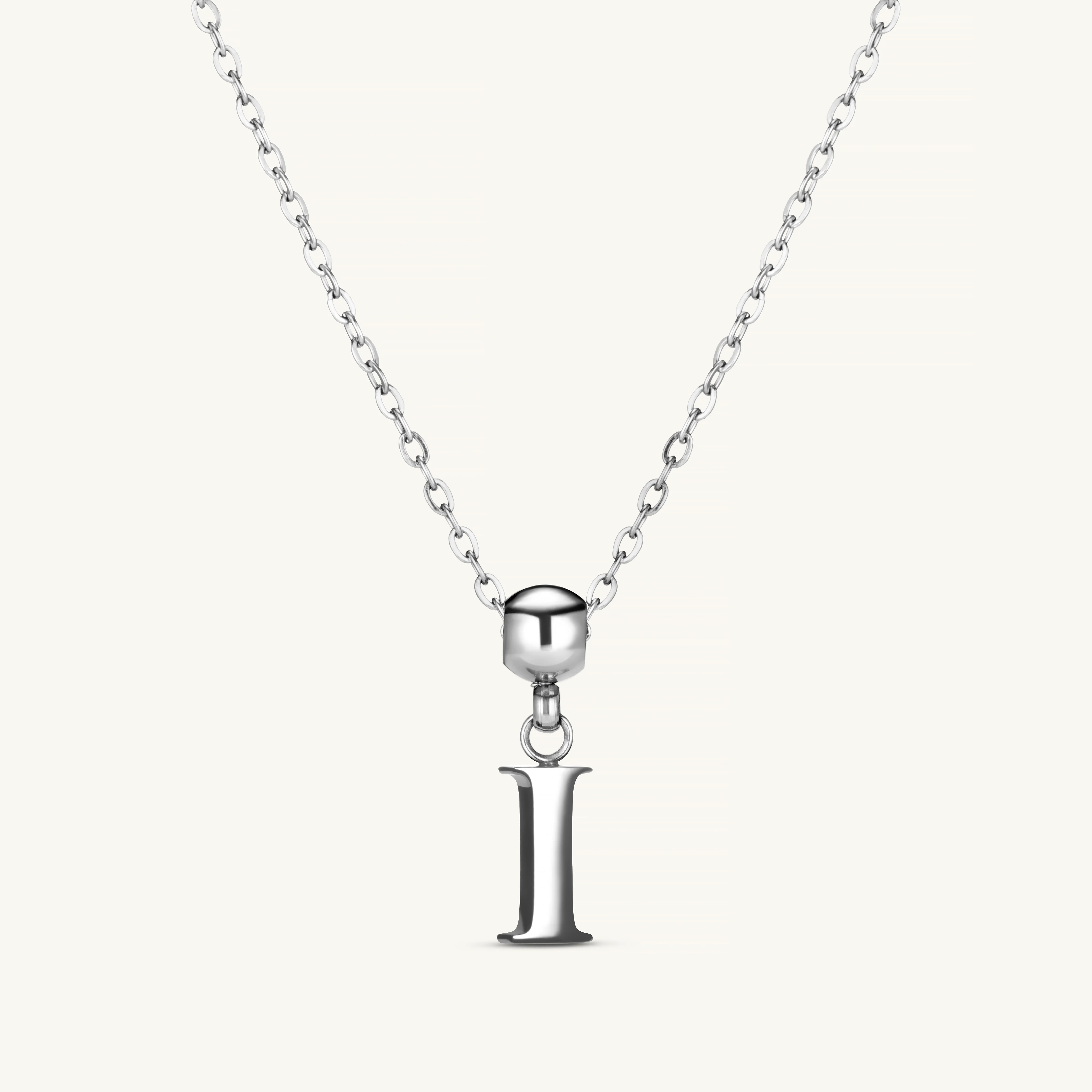 I Classic Initial Charm Silver - Image 3