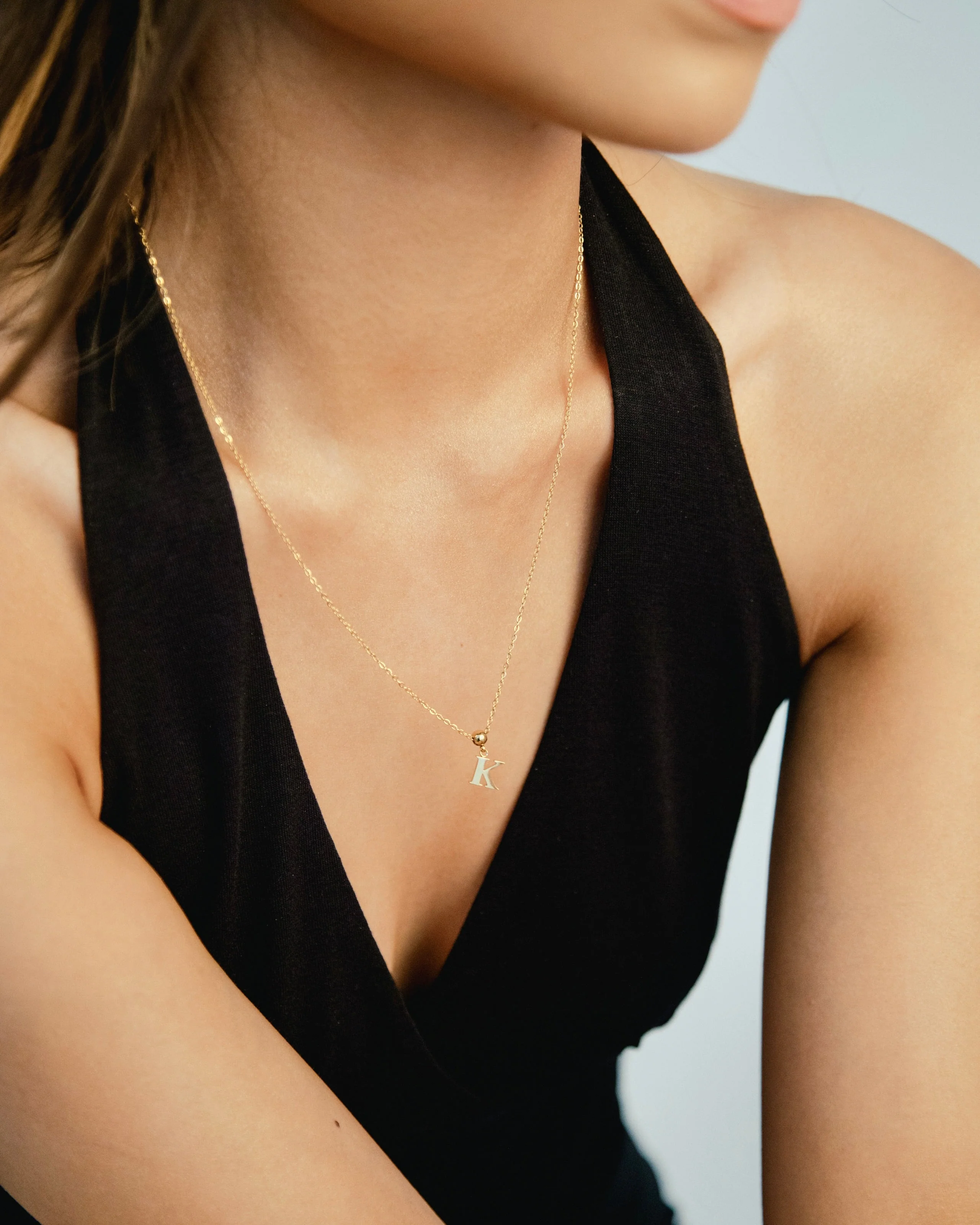 K Classic Initial Charm Gold - Image 4