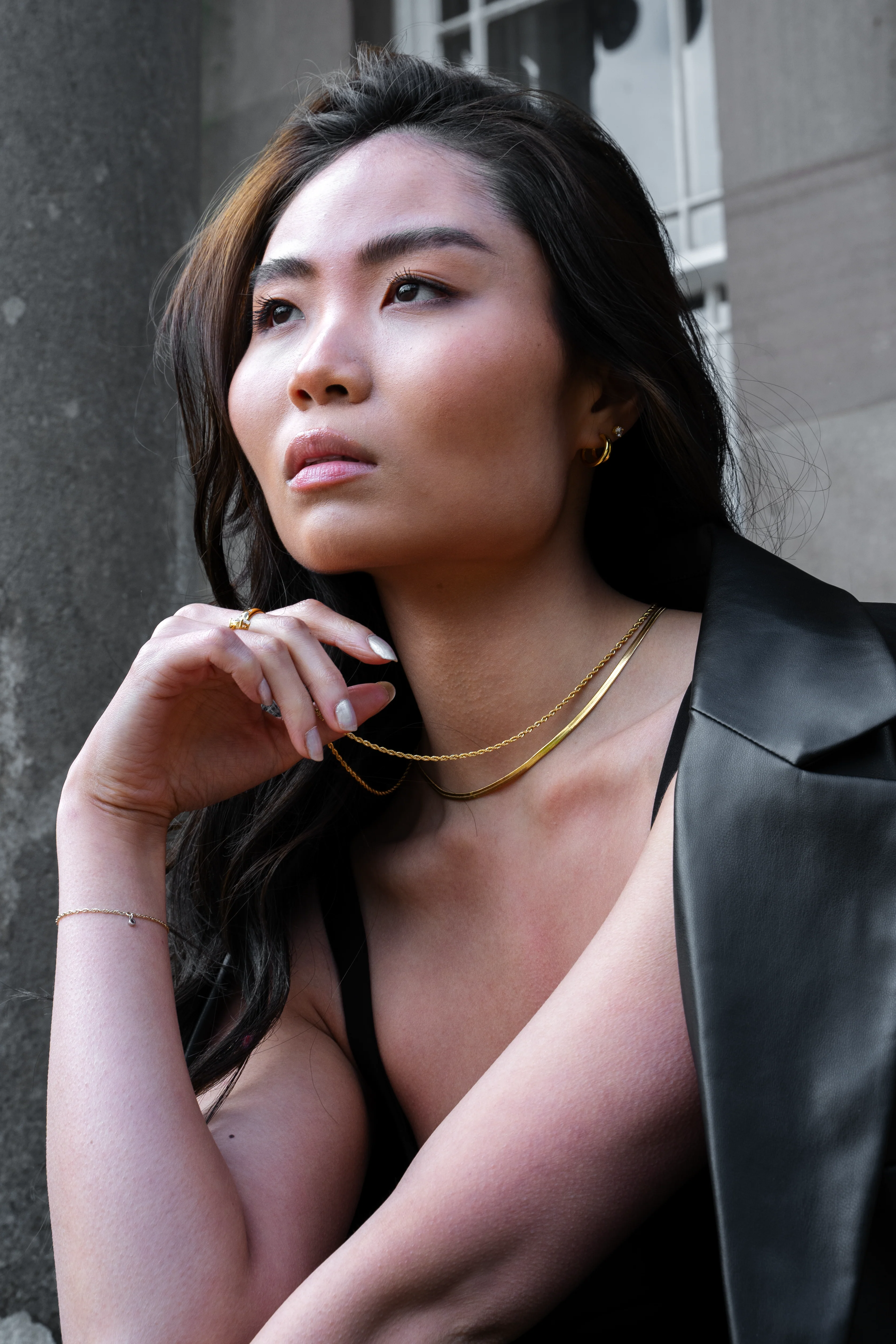Layered Luxe Necklace Gold + FREE Épique Small Earrings - Image 3