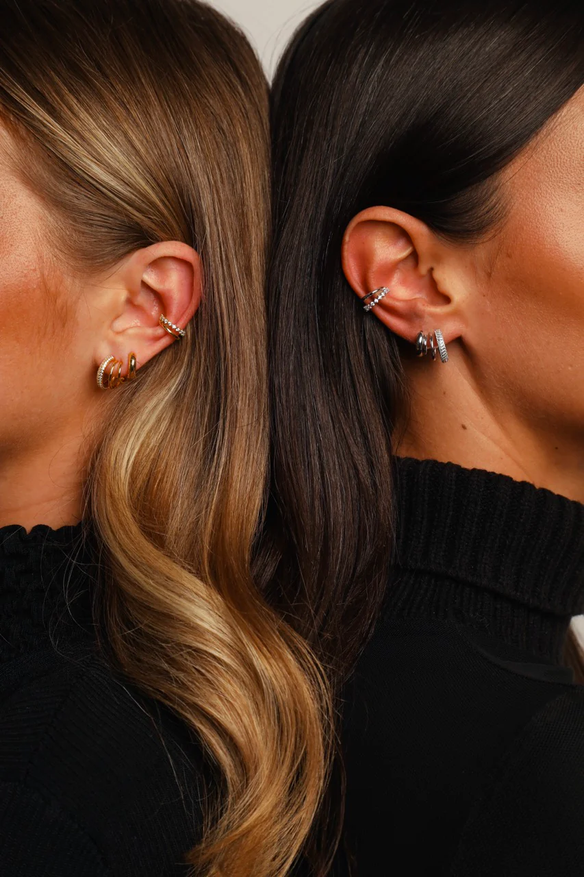 Marquise Layered Ear Cuff Silver - Image 6