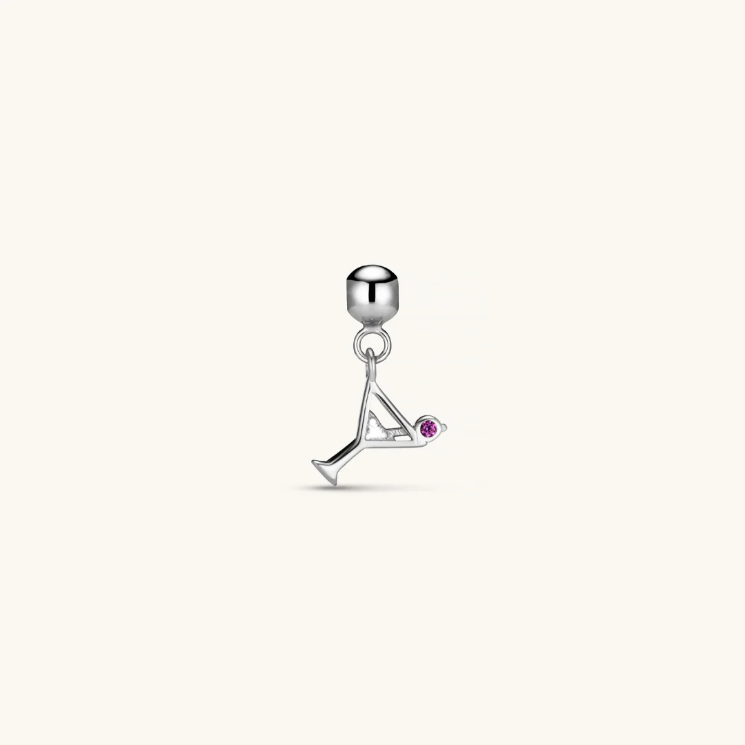 Martini Charm Silver