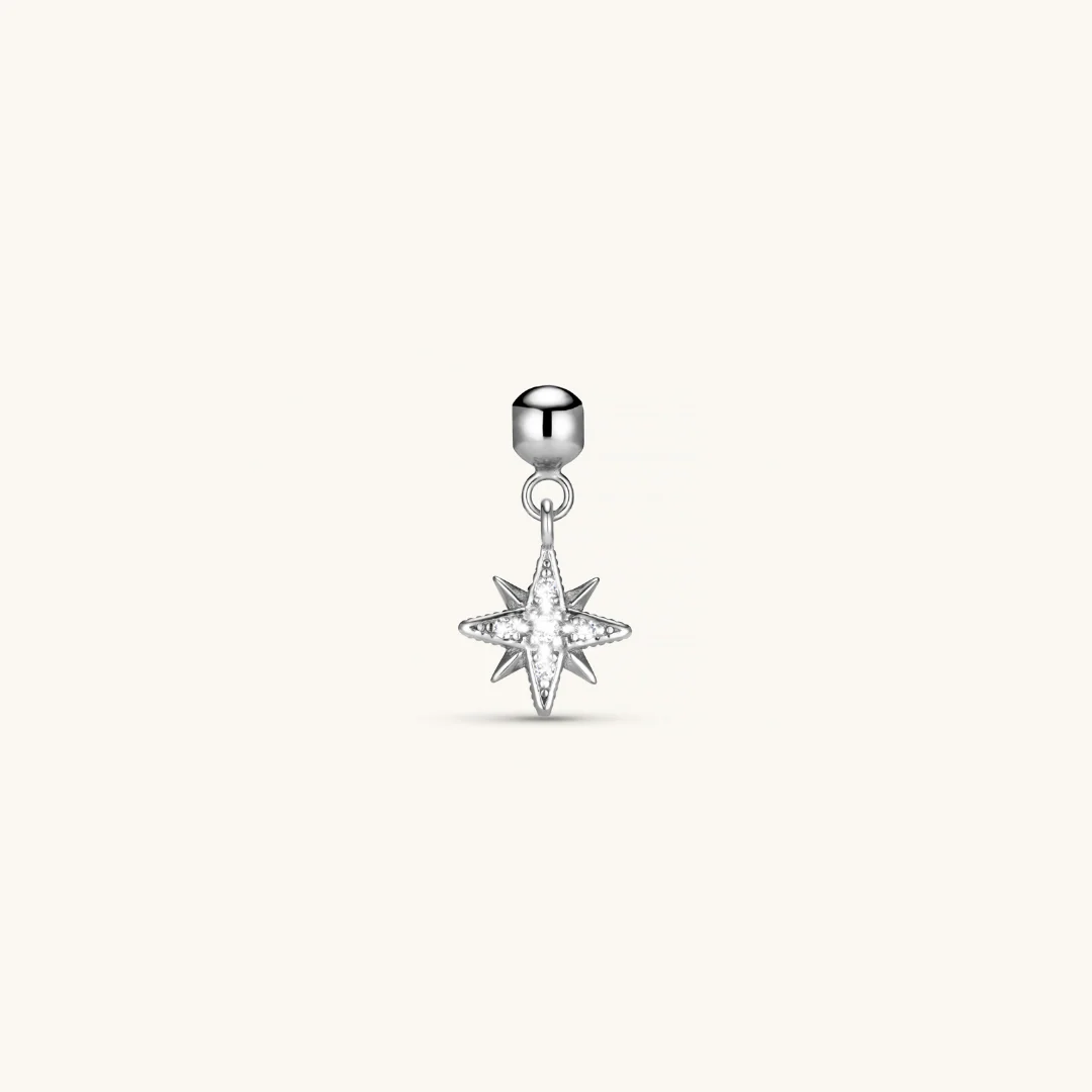 North Star Charm Silver