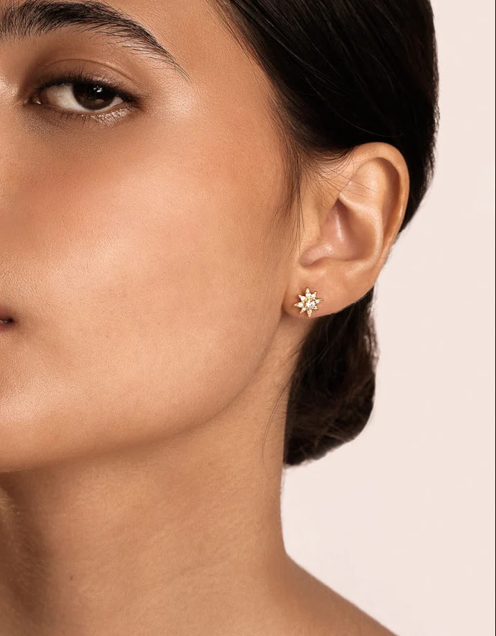 North Star Stud Earring in Silver - Image 5