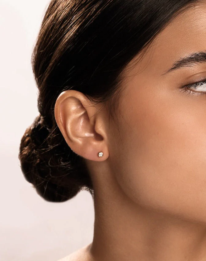 Sphere Pave Studs In Gold - Image 6