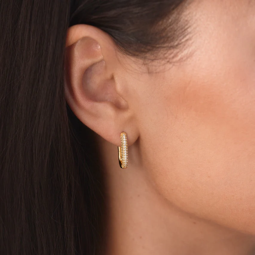 Symmetrical Hoops in Gold - Image 5