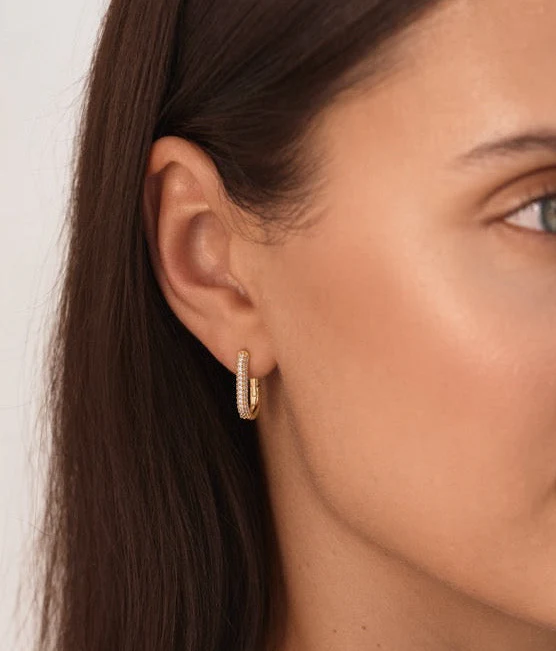 Symmetrical Hoops in Gold - Image 6