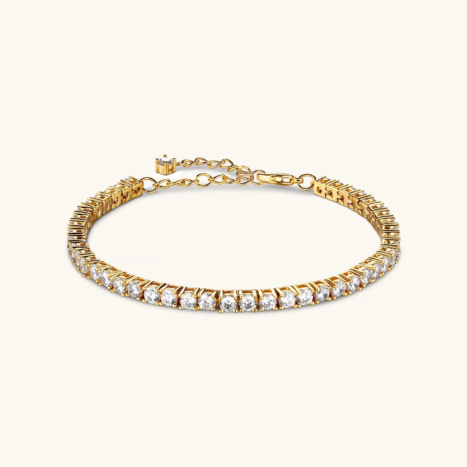 Tennis Chain Bracelet in Gold