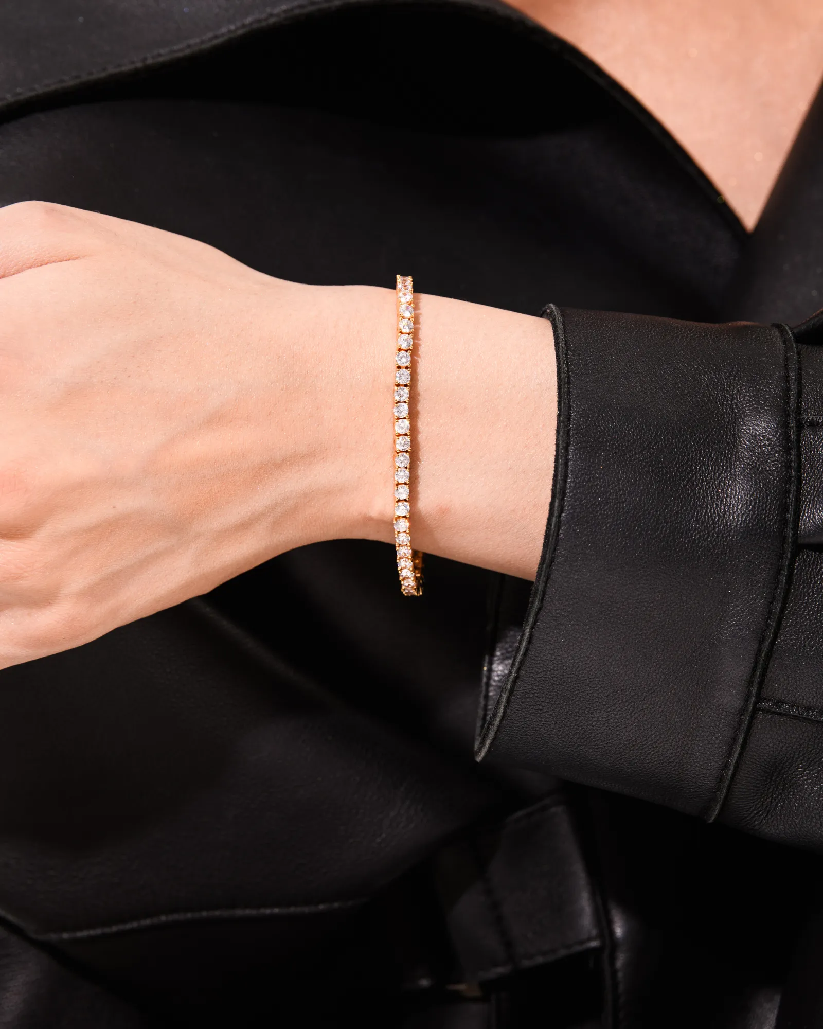 Tennis Chain Bracelet Silver - Image 3