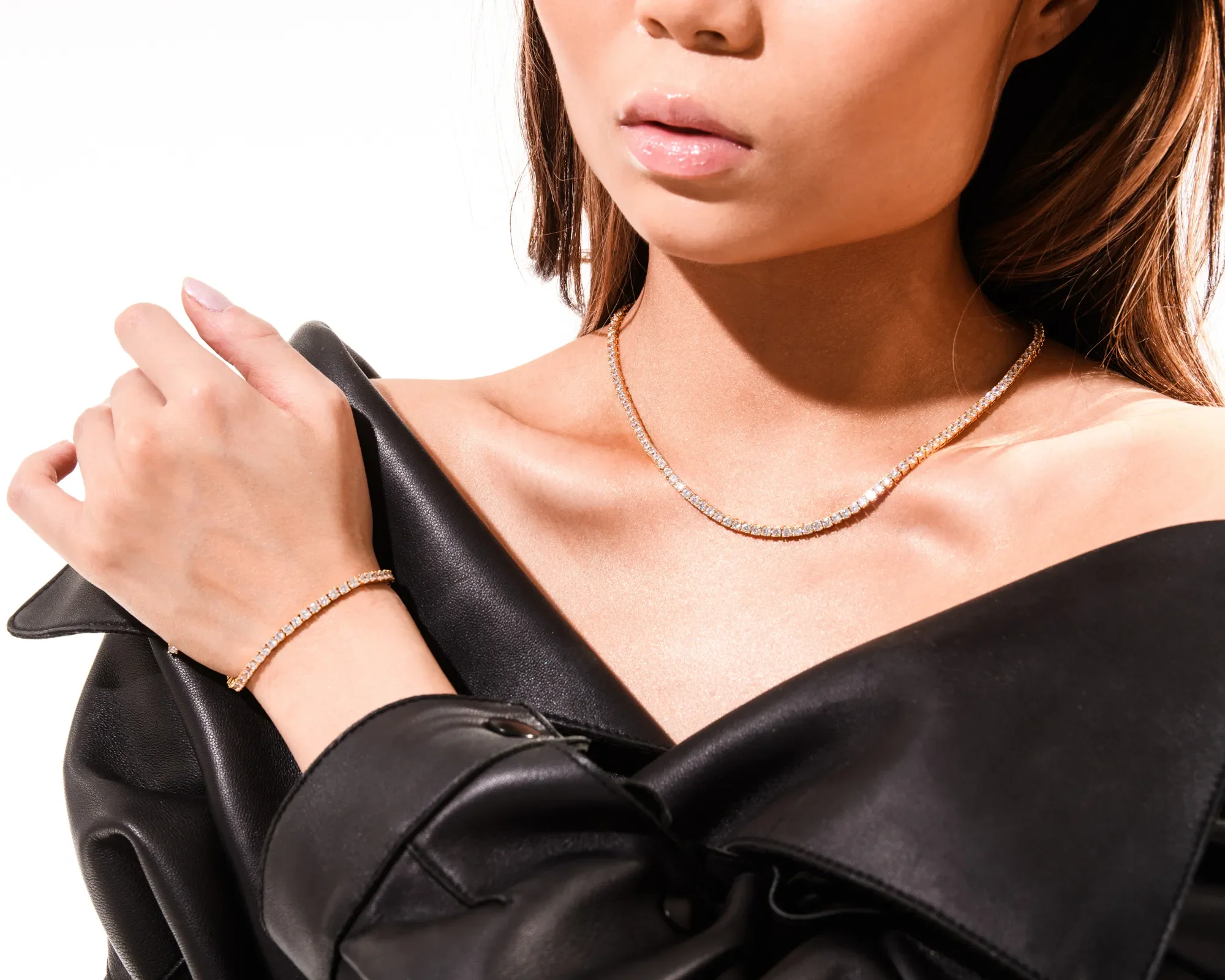 Tennis Necklace in Silver - Image 4