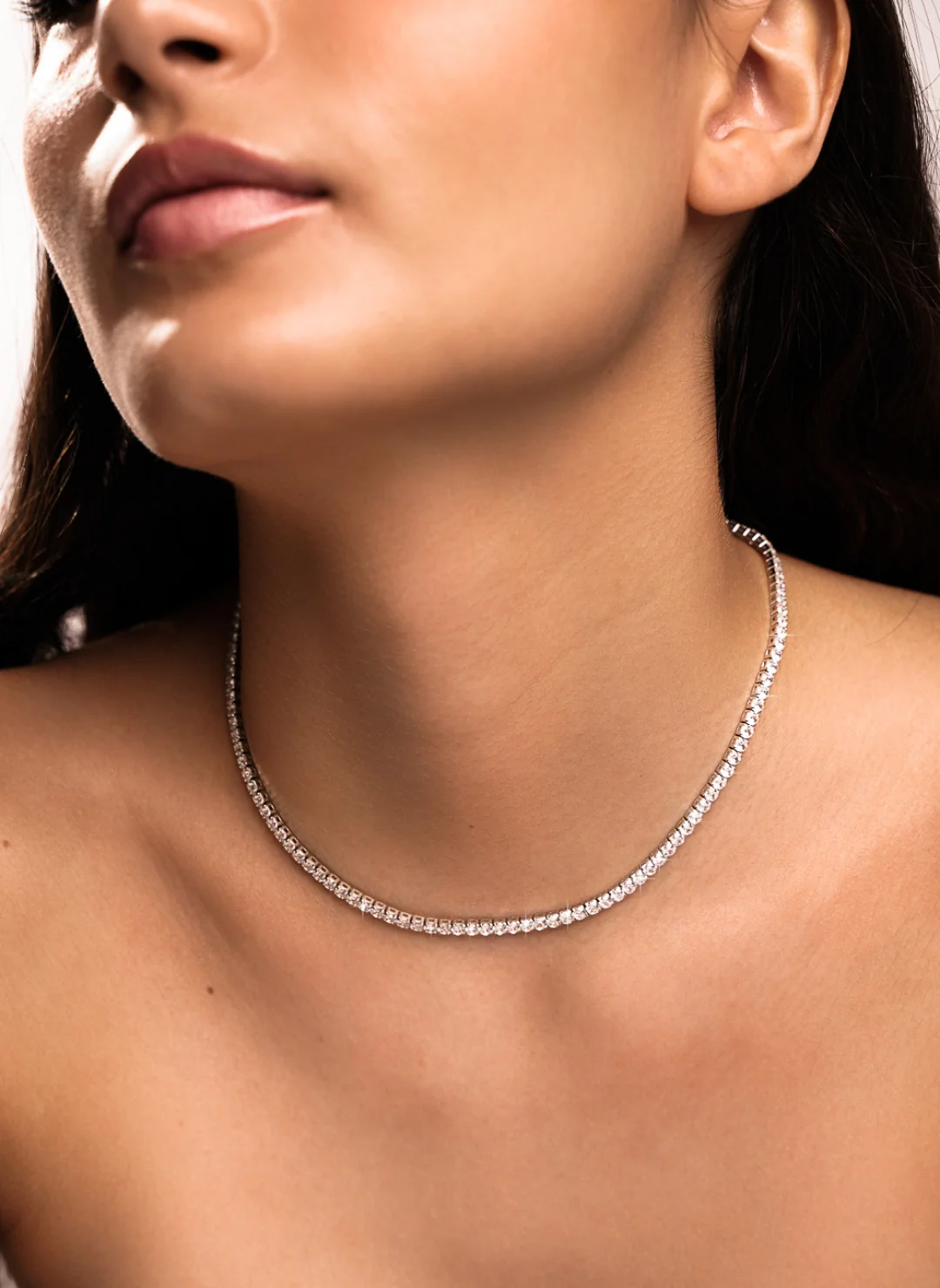 Tennis Necklace in Silver - Image 5