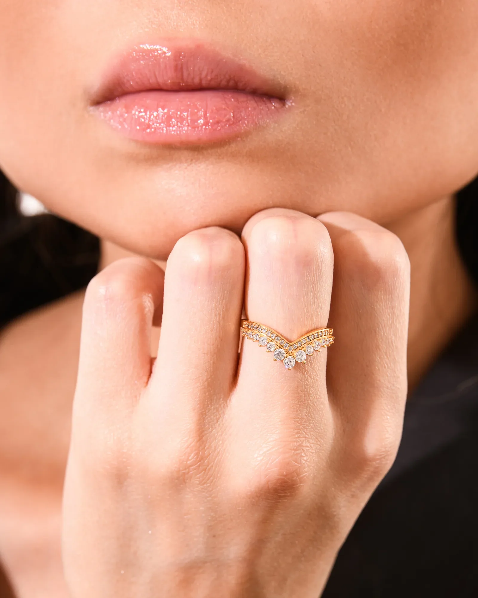 Wishbone Jewel Ring in Silver - Image 3