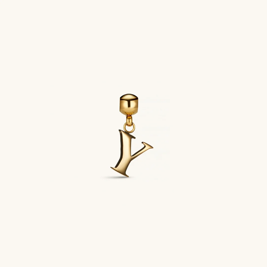 Y Classic Initial Charm Gold