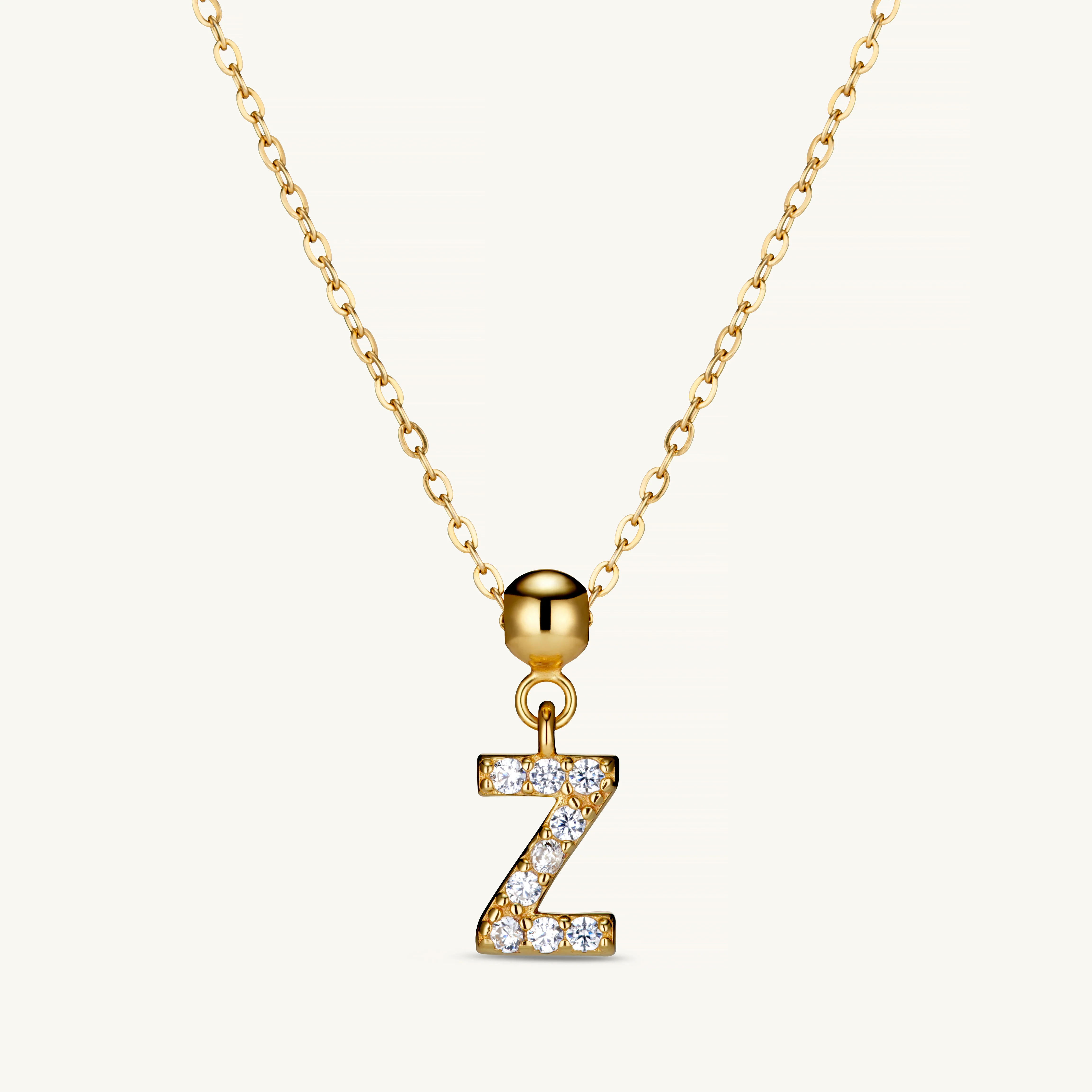Z Diamond Initial Charm Gold - Image 3